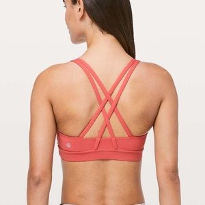 Lululemon Energy Sports Bra in Poppy Coral